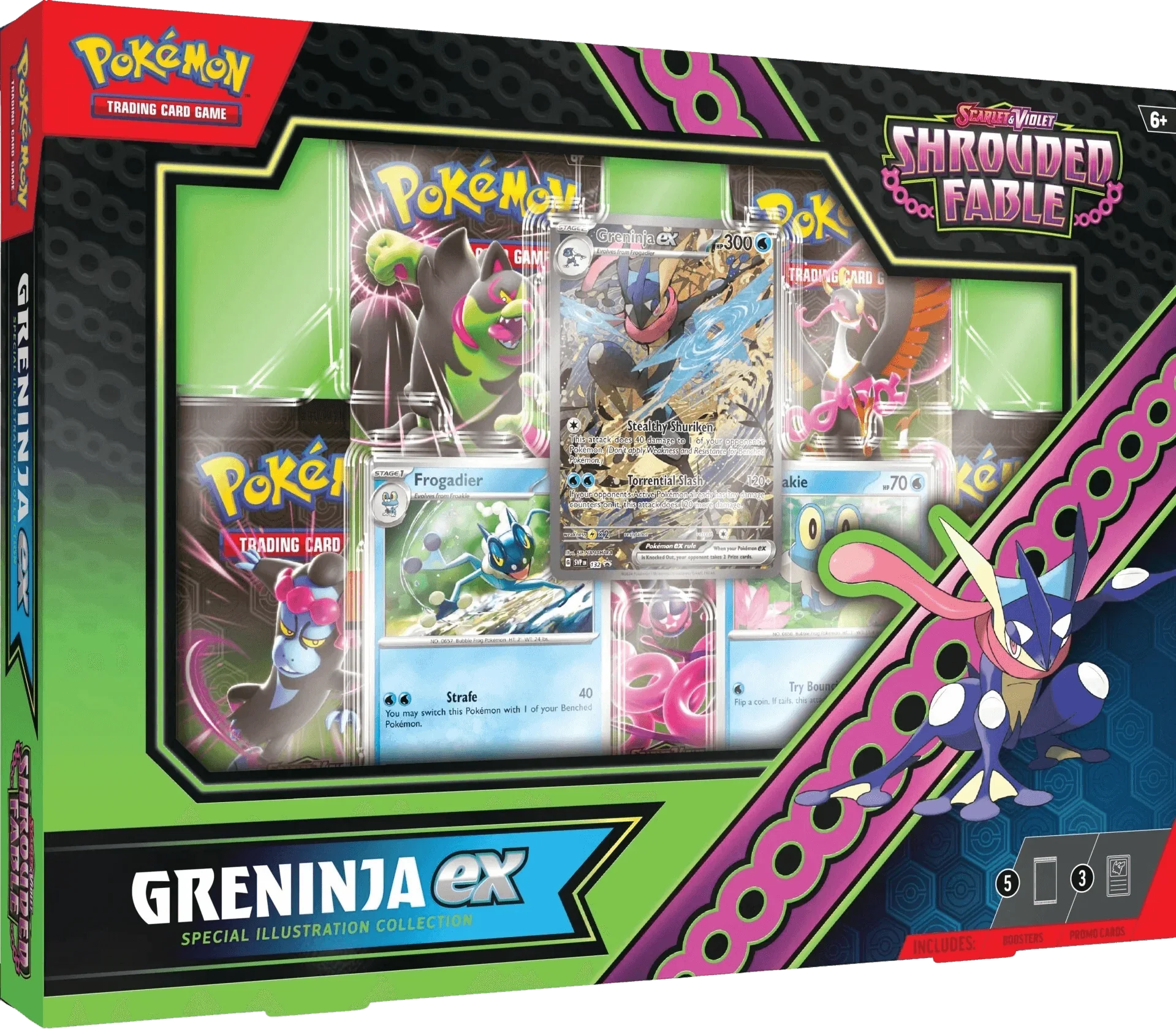 Pokemon TCG: Scarlet & Violet Shrouded Fable Greninja ex Special Illustration Collection Box