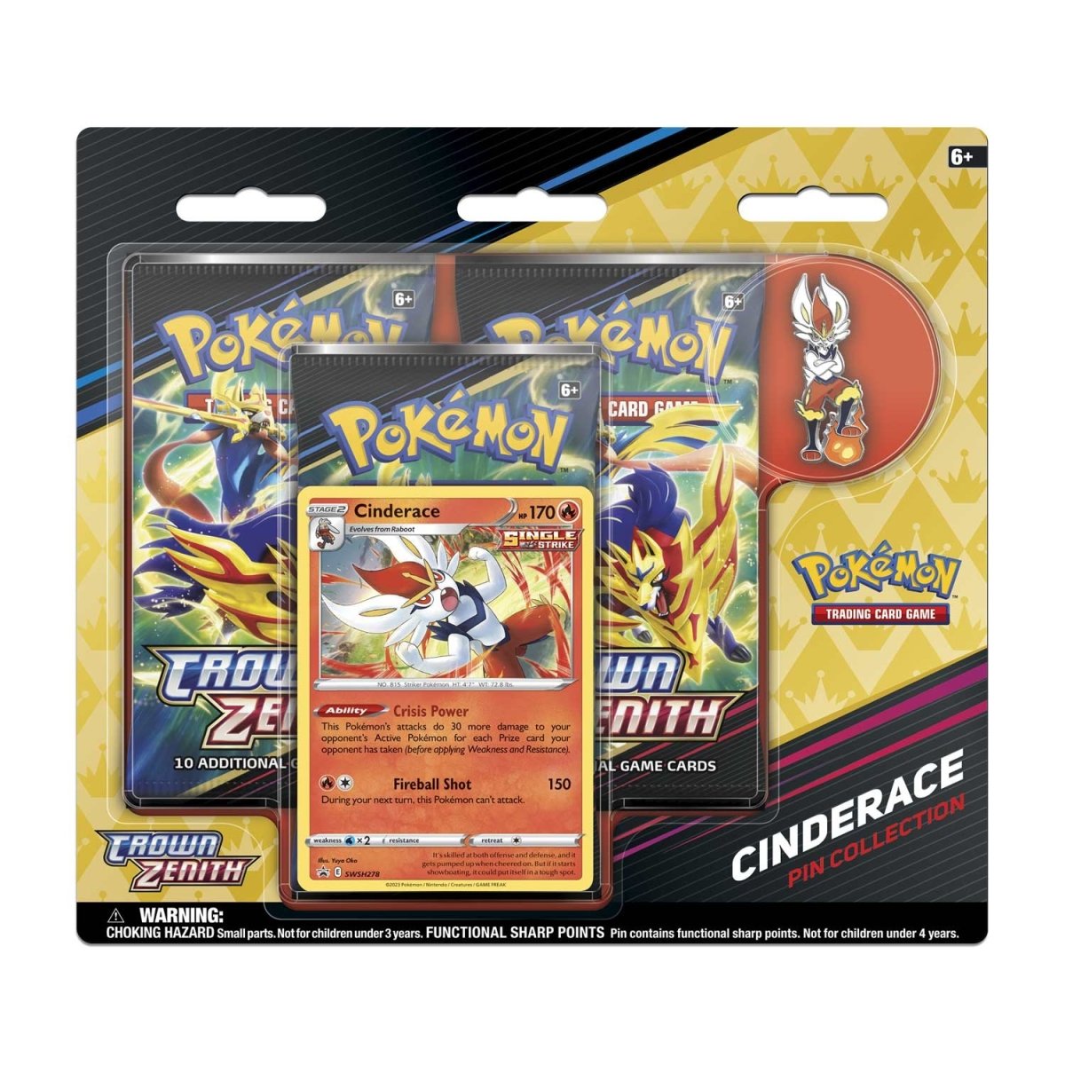 Pokémon TCG: Crown Zenith Pin Collection (Cinderace)