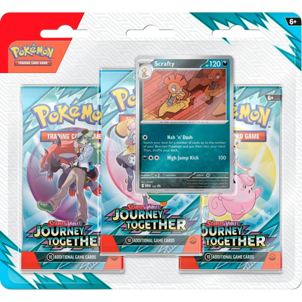 Pokemon TCG: Scarlet & Violet Journey Together 3-Pack Blister (Scrafty)
